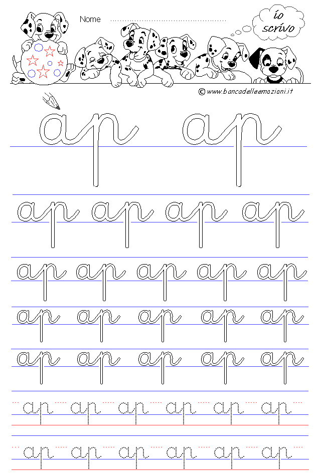 lettere ap - Corsivo Minuscolo - scrivere con la traccia