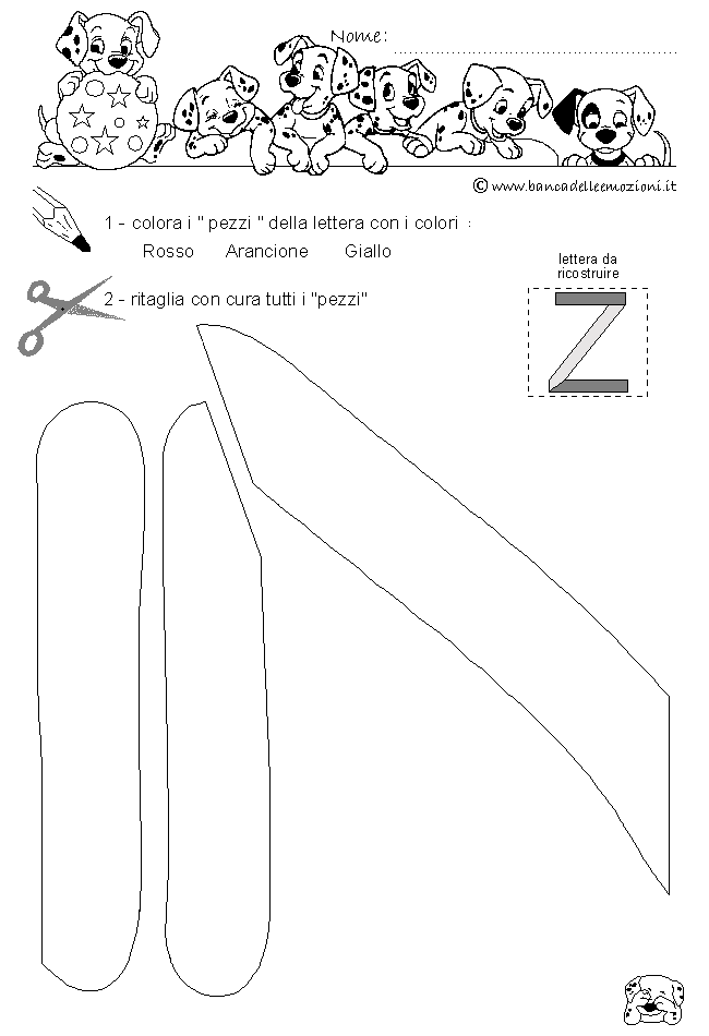 Pregrafismo - coordinazione oculo manuale - lettera Z