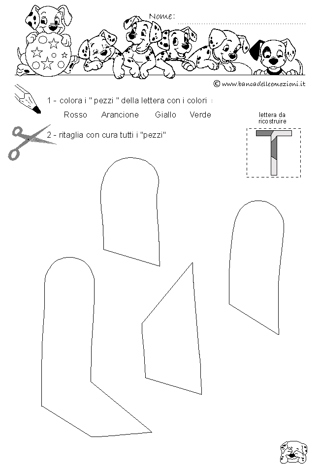 Pregrafismo - coordinazione oculo manuale - lettera T