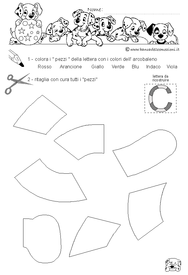 Pregrafismo - coordinazione oculo manuale - lettera C