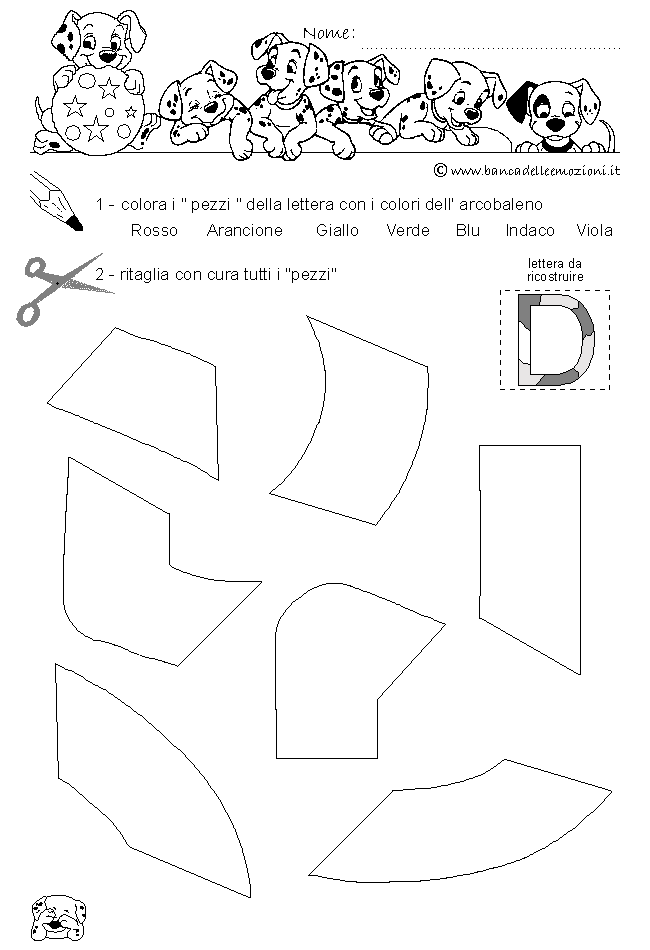 Pregrafismo - coordinazione oculo manuale - lettera D