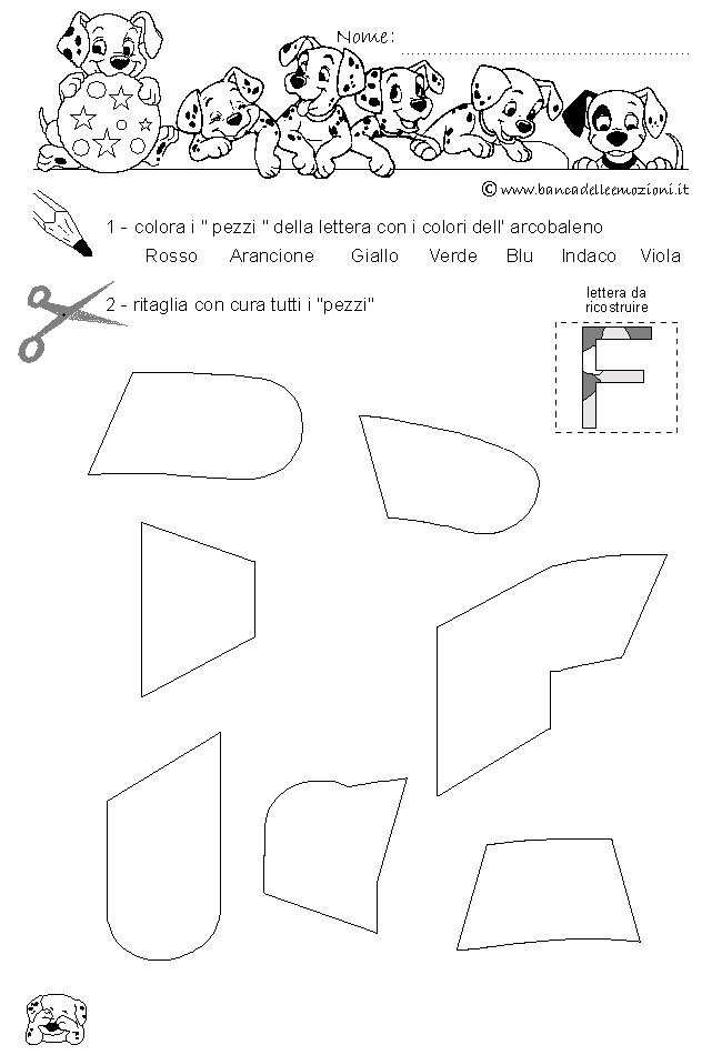 Pregrafismo - coordinazione oculo manuale - lettera F