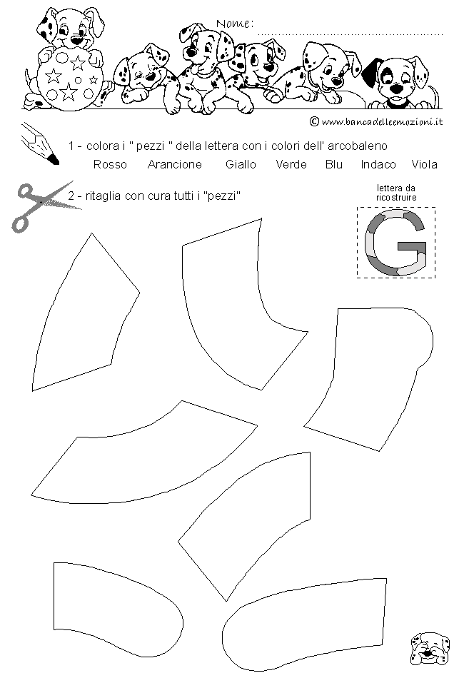 Pregrafismo - coordinazione oculo manuale - lettera G