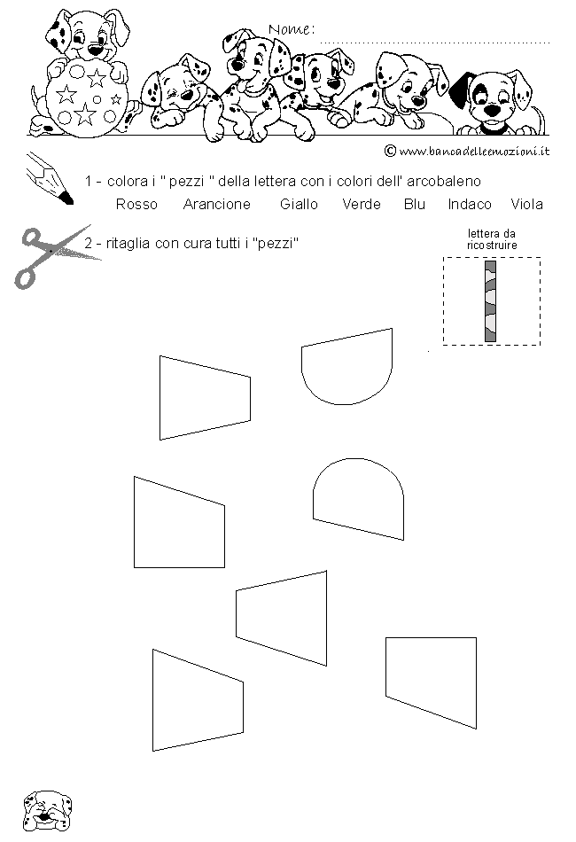 Pregrafismo - coordinazione oculo manuale - lettera I