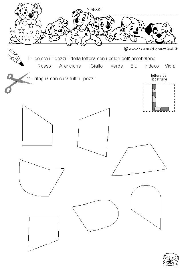 Pregrafismo - coordinazione oculo manuale - lettera L