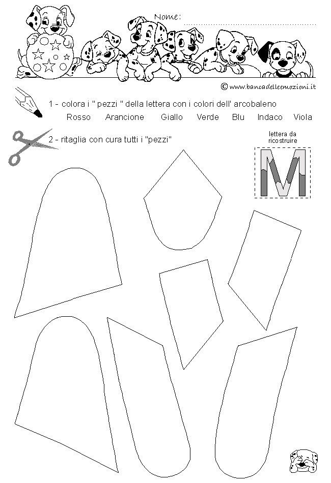 Pregrafismo - coordinazione oculo manuale - lettera M