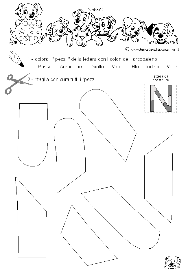 Pregrafismo - coordinazione oculo manuale - lettera N