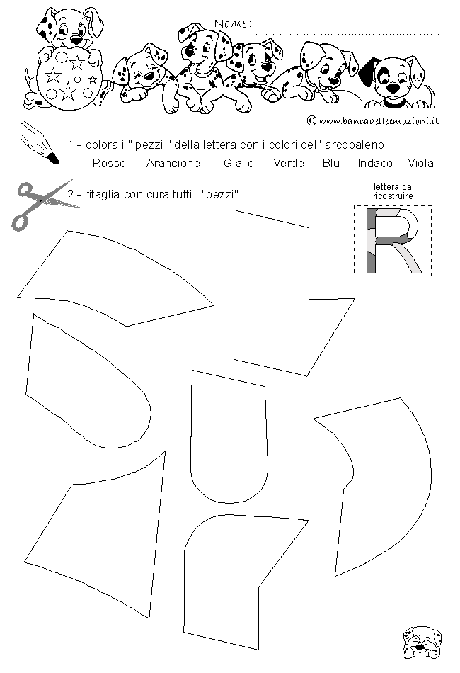 Pregrafismo - coordinazione oculo manuale - lettera R