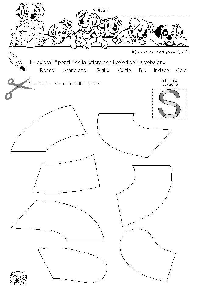 Pregrafismo - coordinazione oculo manuale - lettera S