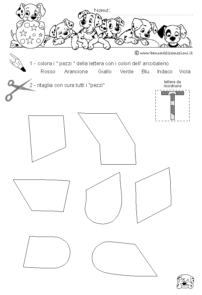 Pregrafismo - coordinazione oculo manuale - lettera T