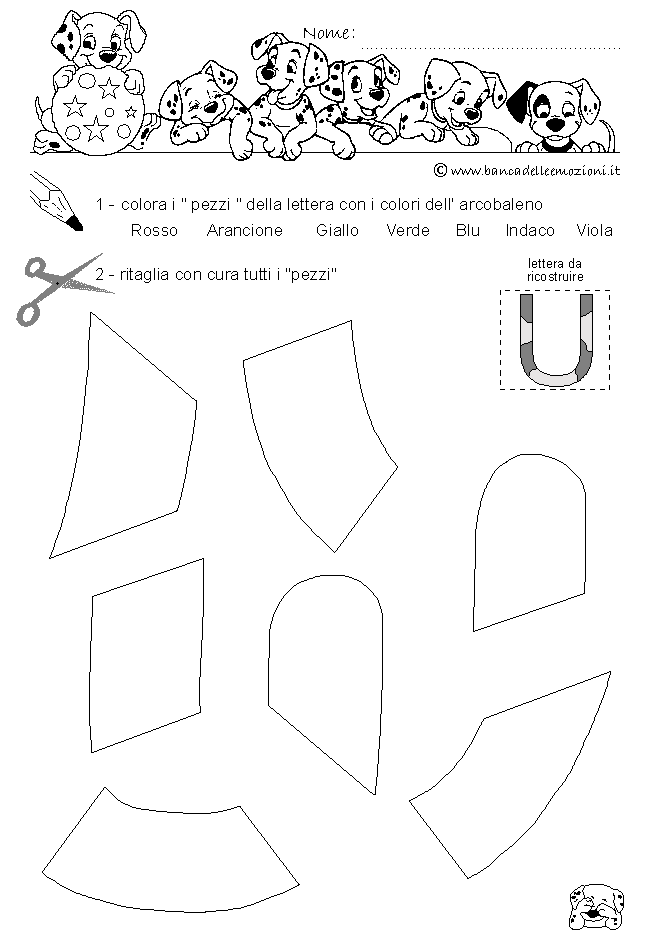 Pregrafismo - coordinazione oculo manuale - lettera U