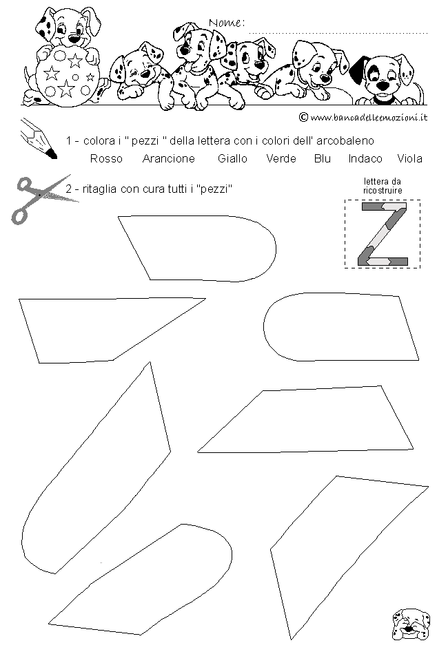 Pregrafismo - coordinazione oculo manuale - lettera Z