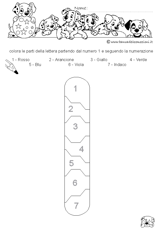 Pregrafismo - coordinazione oculo manuale - Lettera I