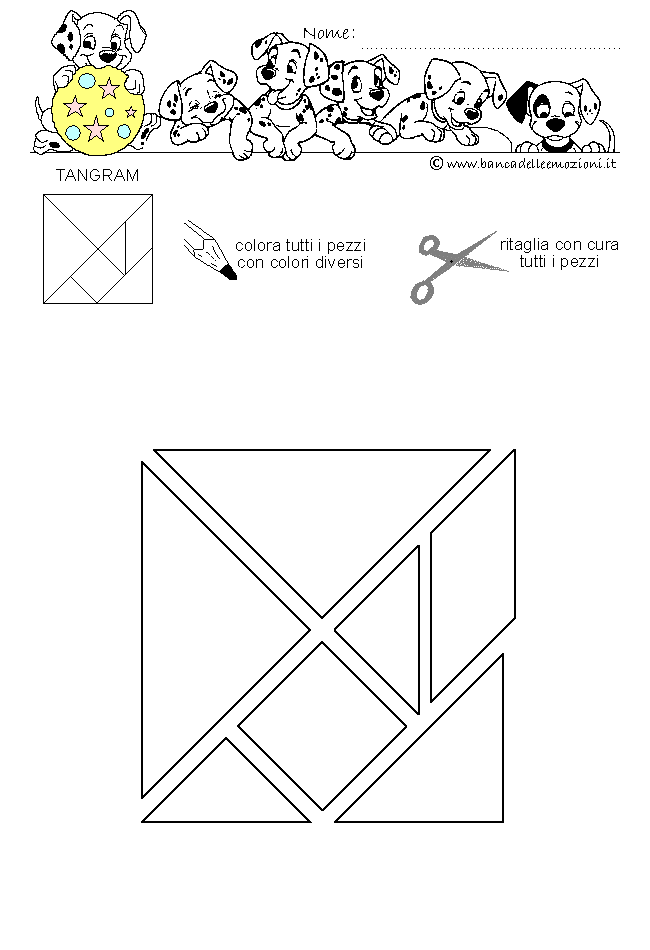 Pregrafismo - coordinazione oculo manuale - Tangram