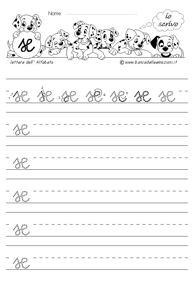 Alfabeto lettera X - Corsivo minuscolo senza traccia