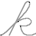 Alfabeto - Lettera K Corsivo minuscolo - scrivere senza la traccia