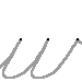 Alfabeto - Lettera W Corsivo minuscolo - scrivere senza la traccia