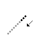 Pregrafismo - linee oblique orizzontali triangolo grande