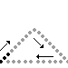 Pregrafismo - linee oblique orizzontali triangolo grande