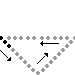 Pregrafismo - linee oblique orizzontali triangolo grande