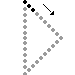 Pregrafismo - linee oblique orizzontali triangolo grande