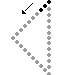 Pregrafismo - linee oblique orizzontali triangolo grande