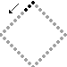 Pregrafismo - linee oblique orizzontali triangolo grande