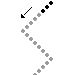 Pregrafismo - linee oblique orizzontali triangolo grande
