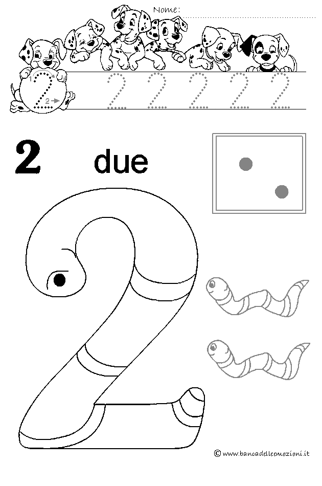 Aritmetica - Conoscere i numeri - numero 2 due