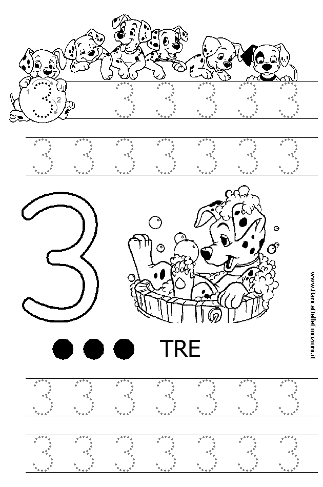 Aritmetica - Conoscere i numeri - numero 3 tre