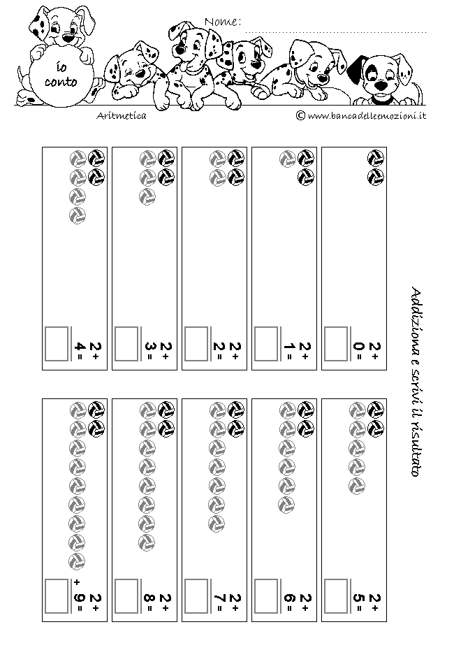 Aritmetica - ADDIZIONE - addiziona gli oggetti senza traccia numero 2